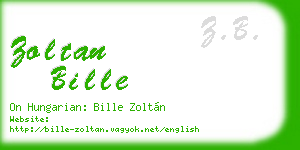 zoltan bille business card