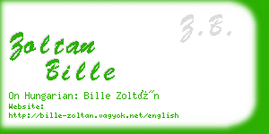 zoltan bille business card